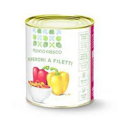 PEPERONI A FILETTI SOTT\'OLIO GRECI IN LATTA DA 800 GR