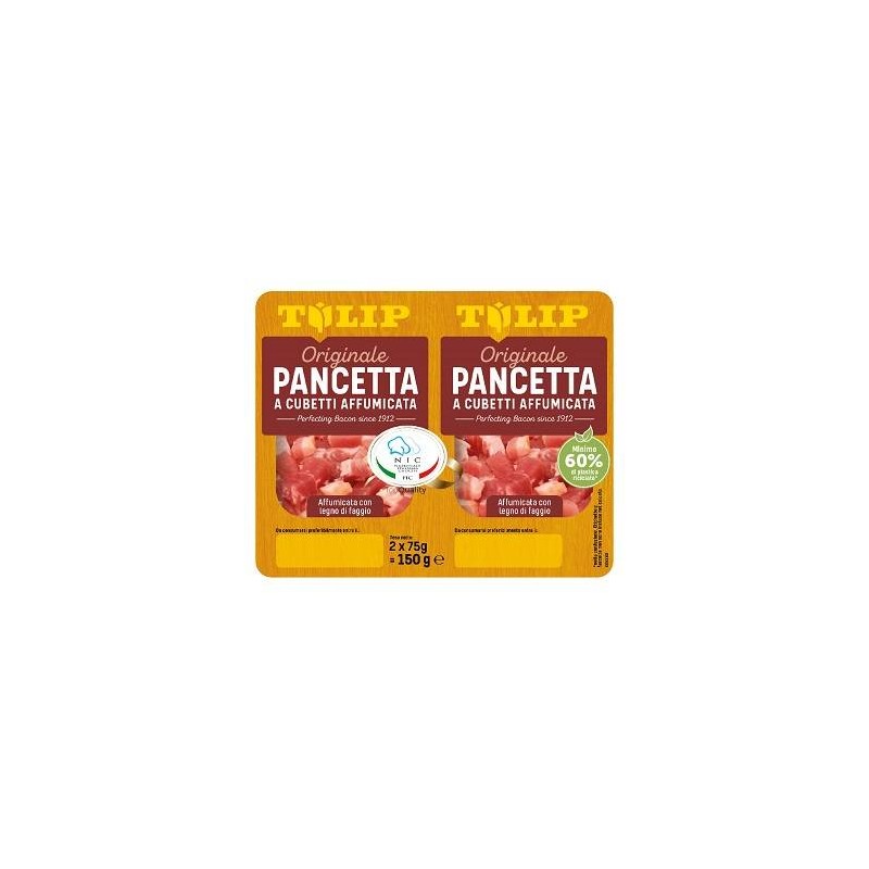 PANCETTA A CUBETTI AFFUMICATA TULIP 100 GR