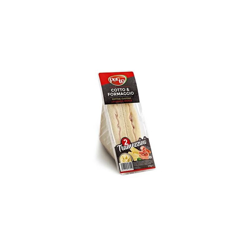 TRAMEZZINO PROSCIUTTO COTTO E FORMAGGIO 130 GR