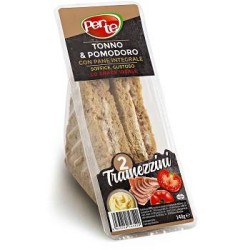 TRAMEZZINO INTEGRALE TONNO E POMODORO 130 GR