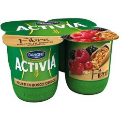 ACTIVIA FIBRE FRUTTI DI BOSCO E CRUSCA 4 X 125 GR