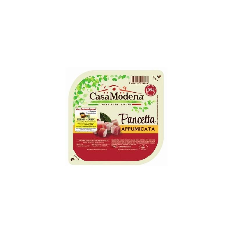 PANCETTA AFFUMICATA CUBI CASA MODENA 110 GR