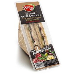 TRAMEZZINO INTEGRALE SALAME OLIVE E RUCOLA 130 GR