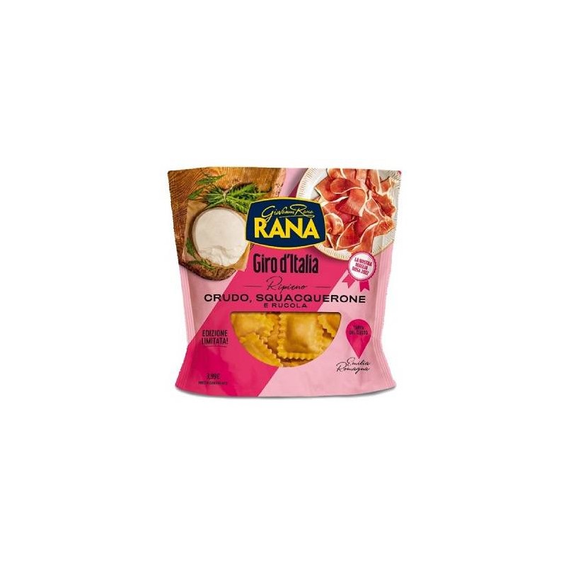 PASTA RIPIENA CON CRUDO SQUAQUERONE E RUCOLA RANA 250 GR