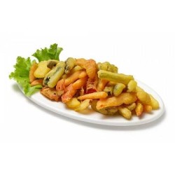 TRIS DI VERDURE PASTELLATE (CARCOTE/ZUCCHINE/CAVOLFIORE) 1 KG  SUCOR