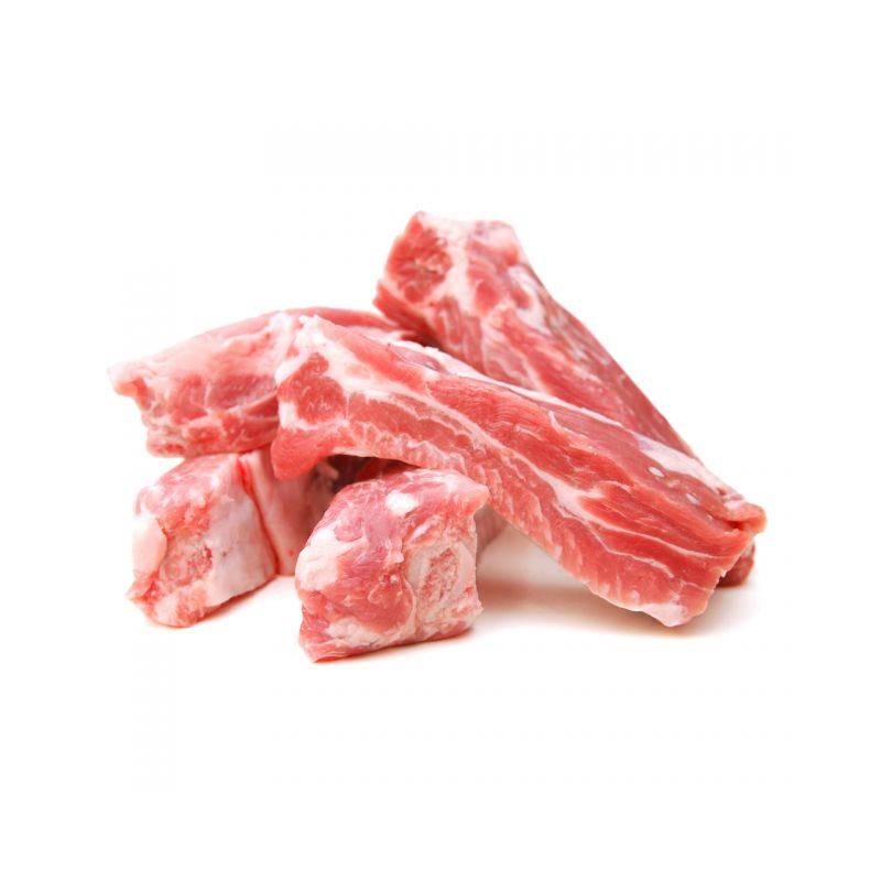 SUINO SPUNTATURE TAGLIATE A PEZZI 2 KG CIRCA